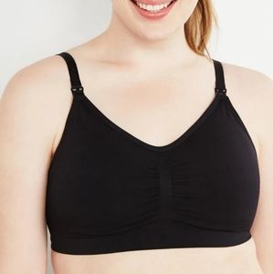 Full Busted Seamless Maternity/Nursing BraBlack XL
